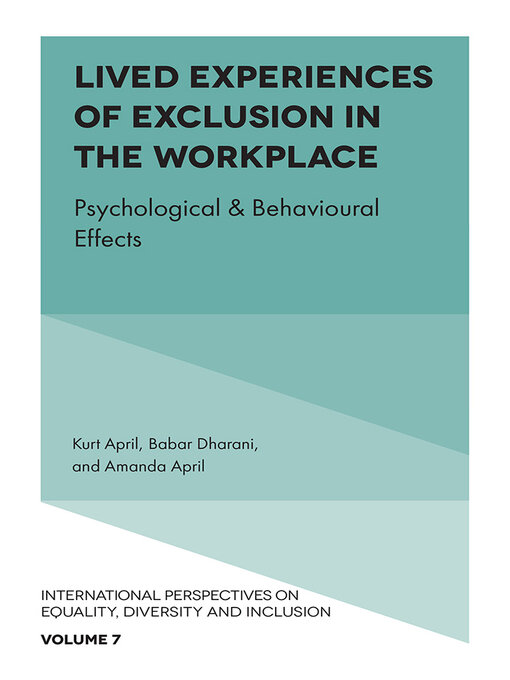 Title details for Lived Experiences of Exclusion in the Workplace by Kurt April - Available